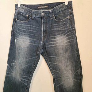 EXPRESS Men's Blake Loose Fit Bootcut Jeans 36 x 32